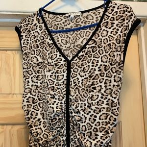 Leopard blouse women’s size M
